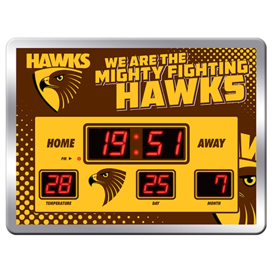 AFL Scoreboard LED Clock clock Hawthorn Hawks