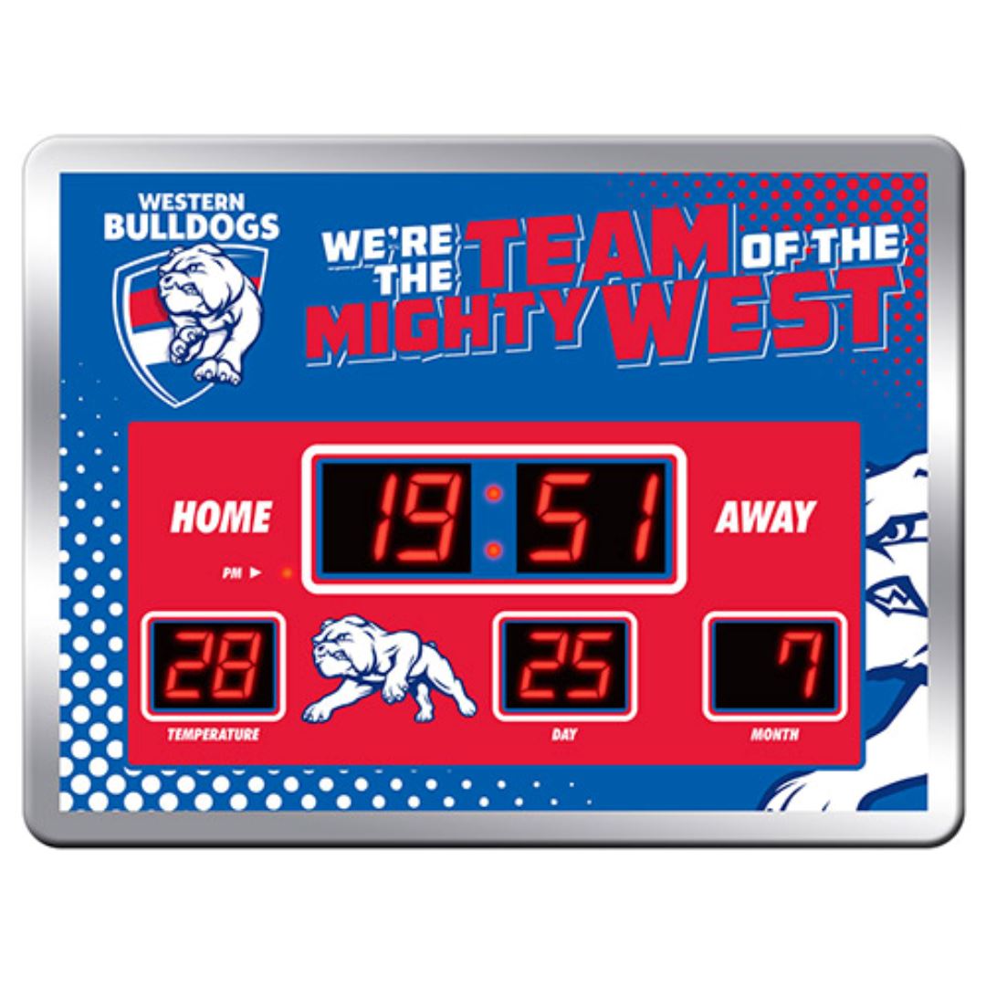 AFL Scoreboard LED Clock clock Western Bulldogs