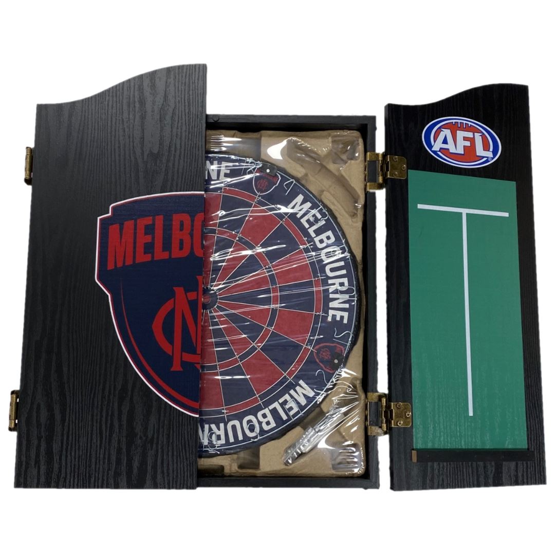 Melbourne Demons Dartboard and Cabinet Set