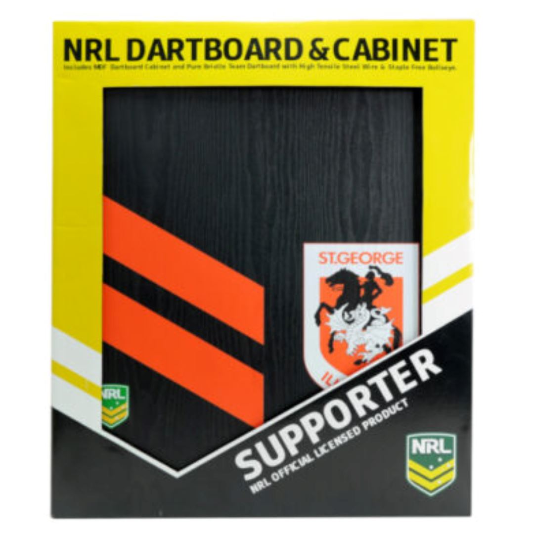 St George Dragons NRL Dartboard and Cabinet Set