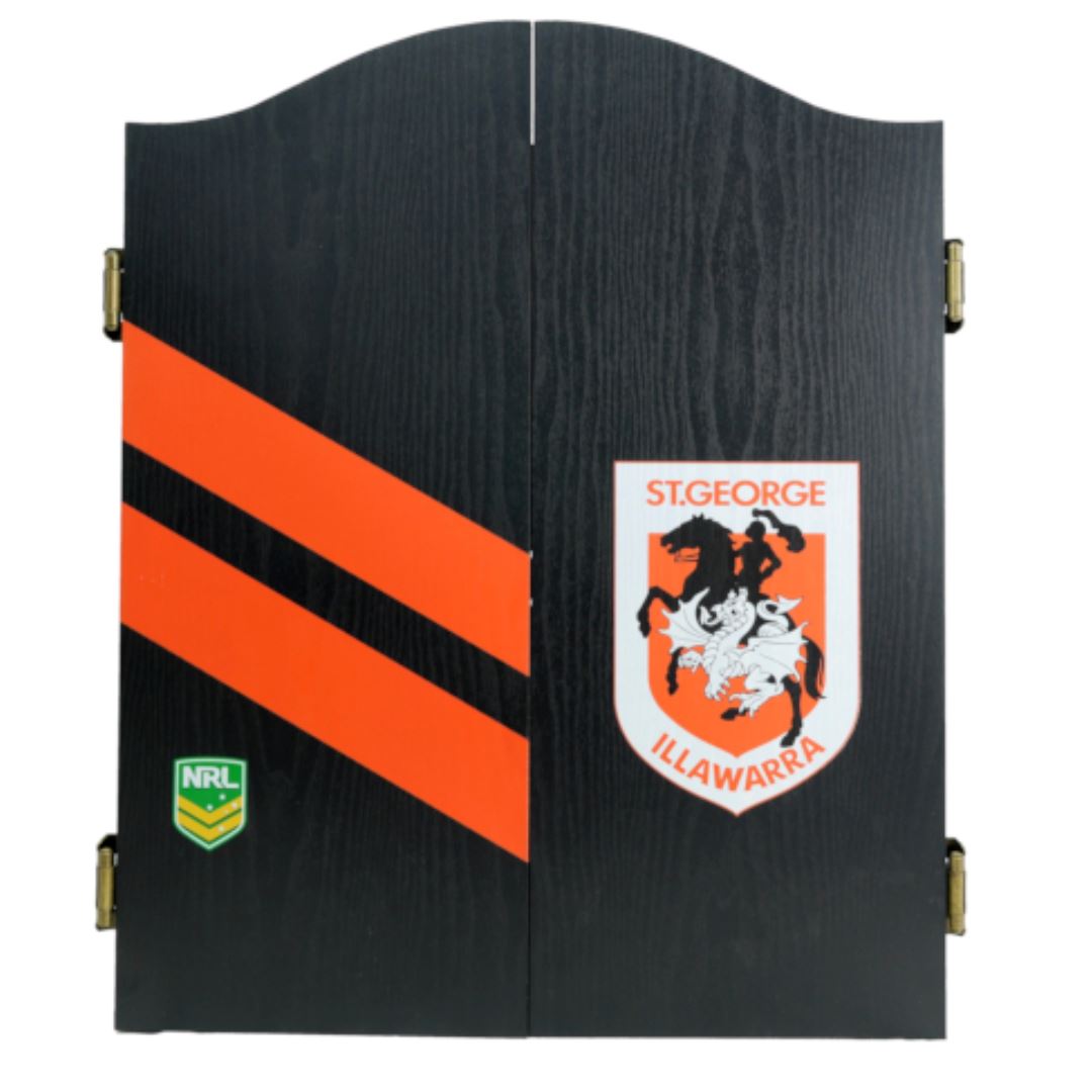 St George Dragons NRL Dartboard and Cabinet Set