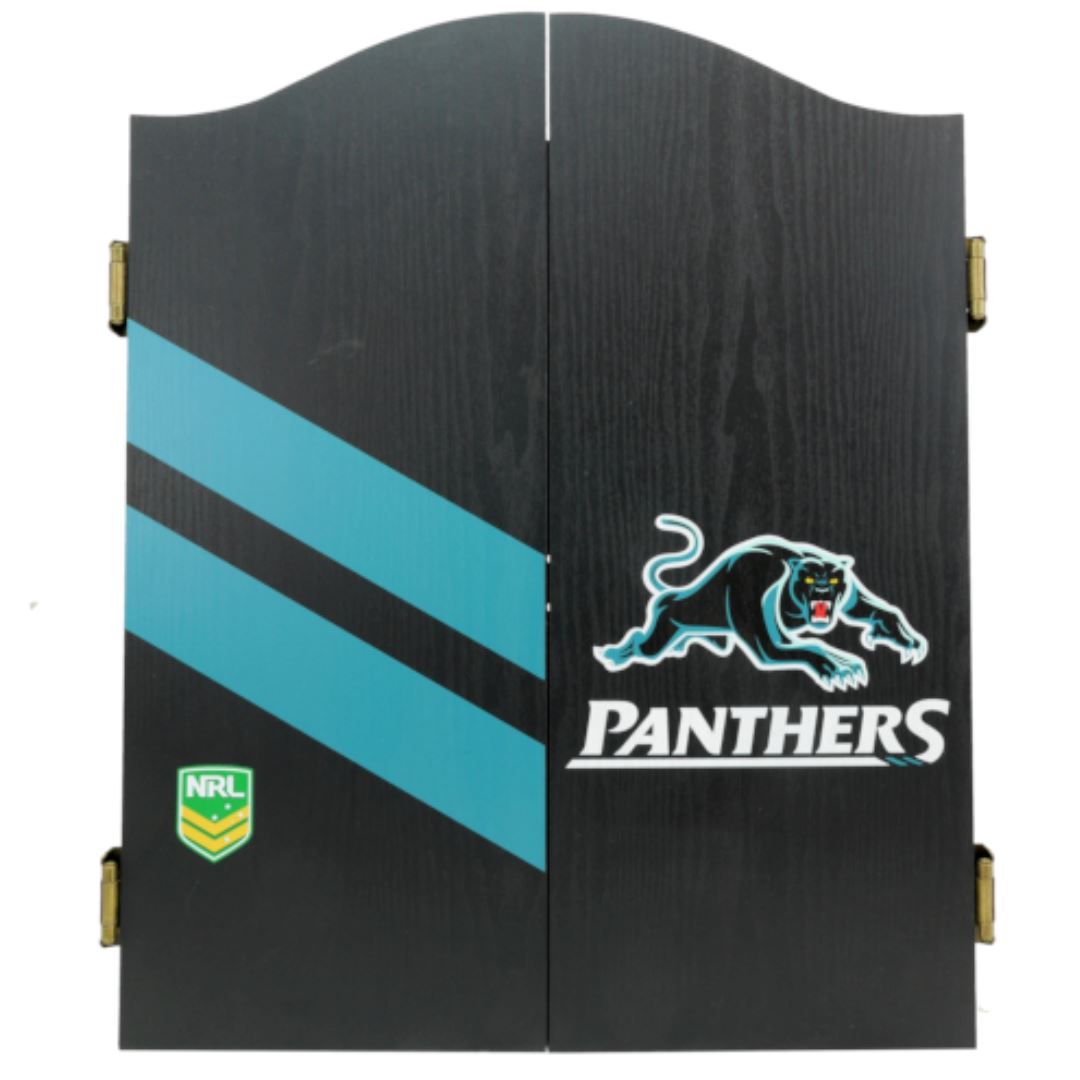Penrith Panthers Dartboard and Cabinet Set