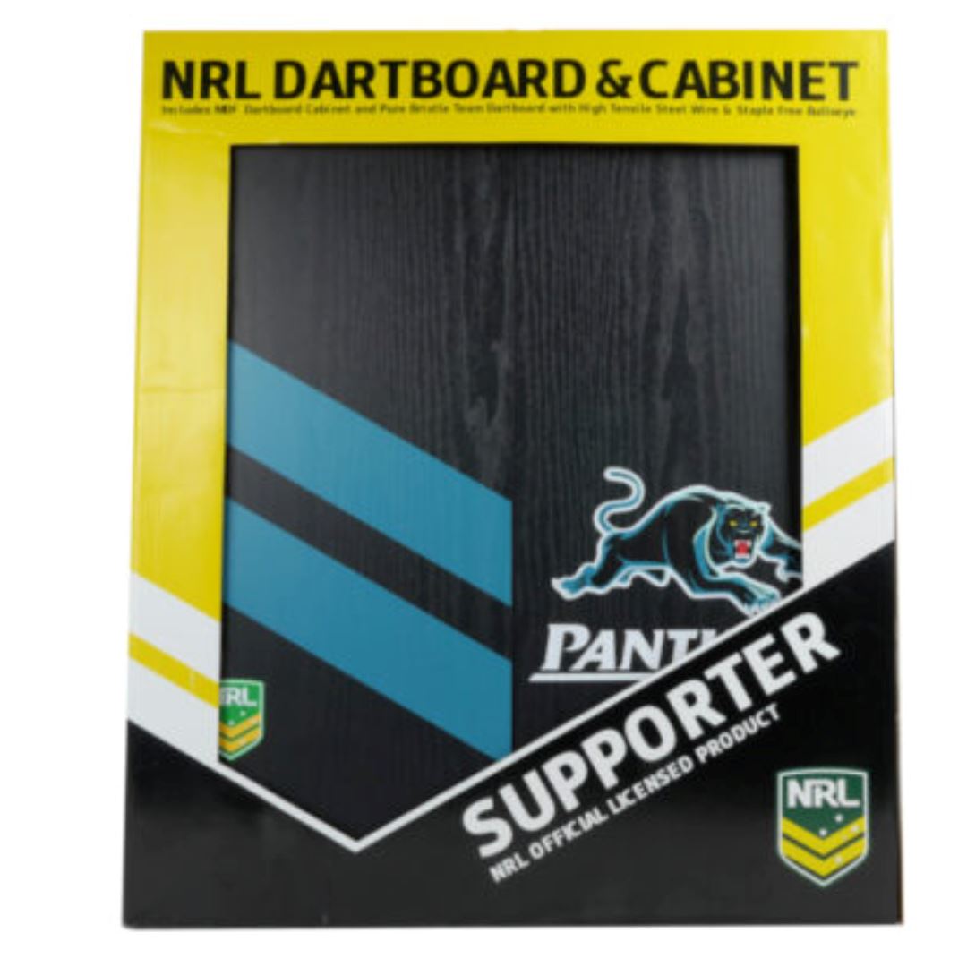 Penrith Panthers Dartboard and Cabinet Set