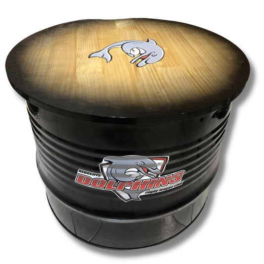 Custom Artwork Drum Coffee Table Drum Barrel Coffee Table