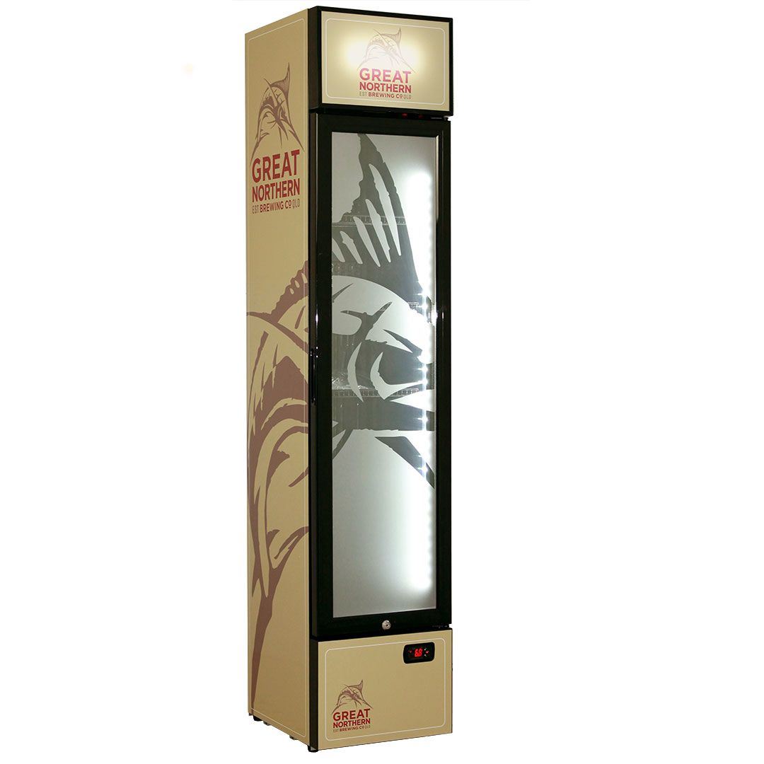 Slim Jim Senior Branded Great Northern Gold 130LT Upright Bar Fridge Refrigerators