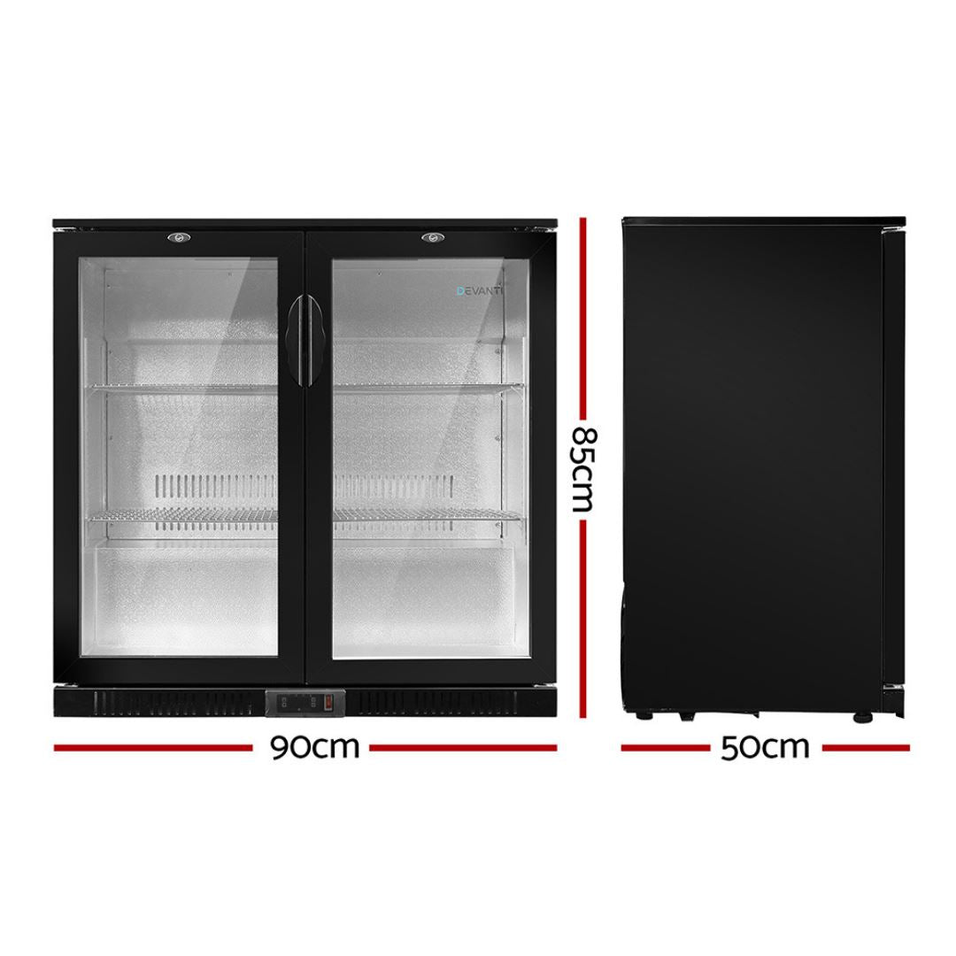 Whistner Bar Fridge 2 Glass Door 198LT Refrigerators