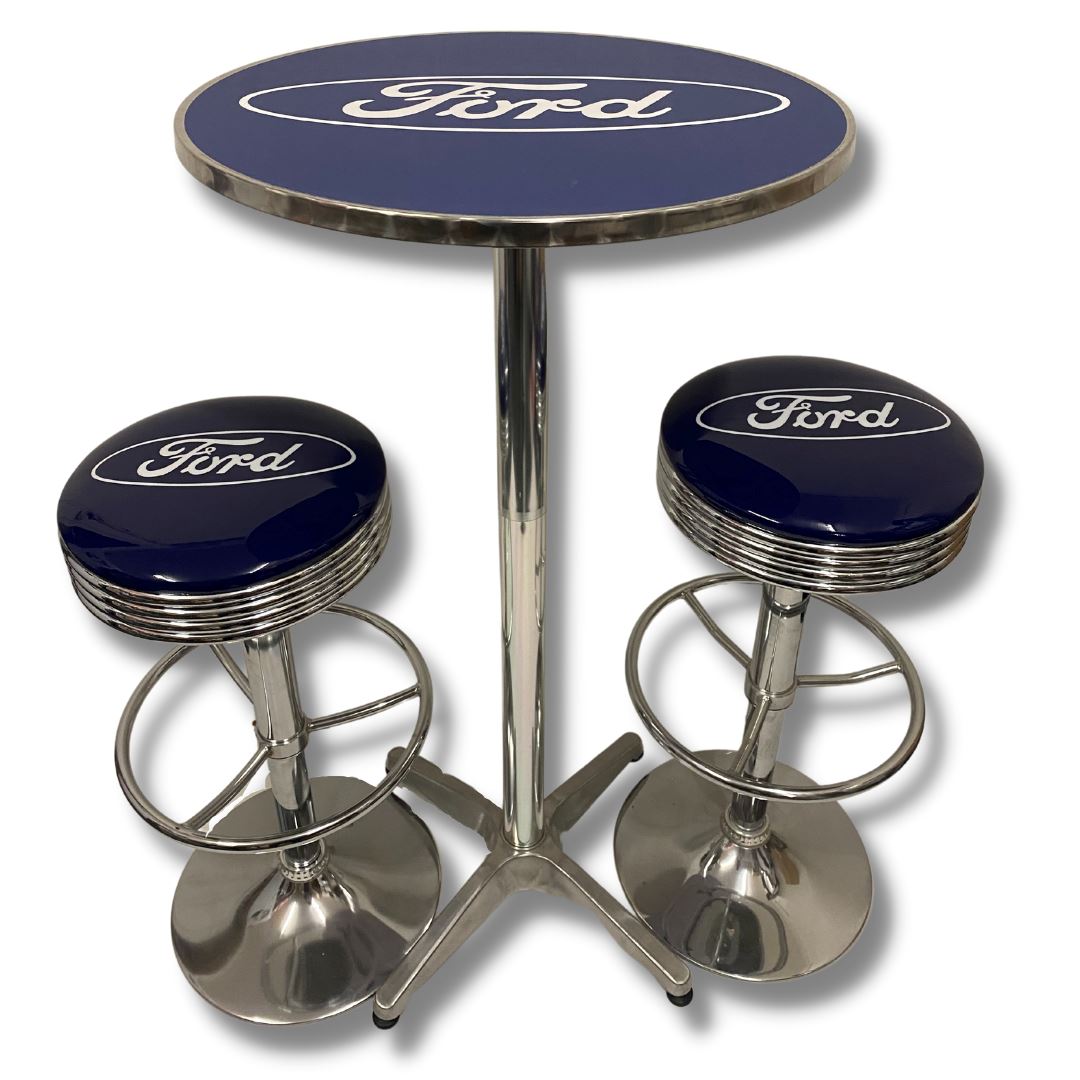 Ford Bar Table & Stool Set Retro Bar Stools