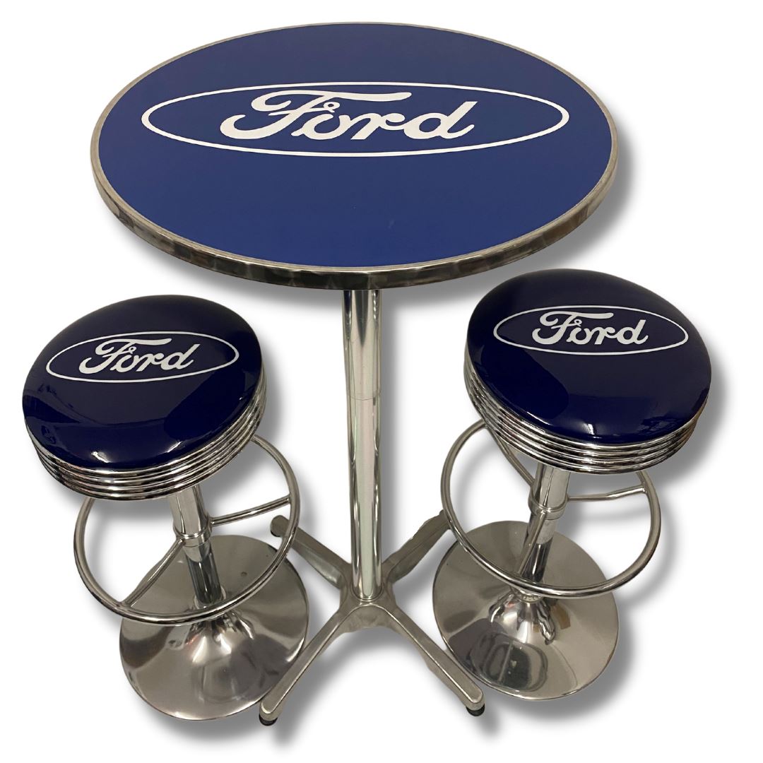 Ford Bar Table & Stool Set Retro Bar Stools