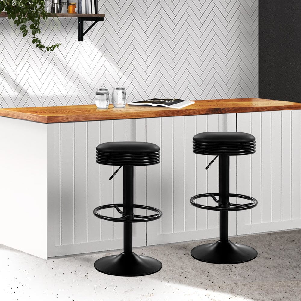 Harley Davidson Shield Black Table & Bar Stool Set Retro Bar Stools