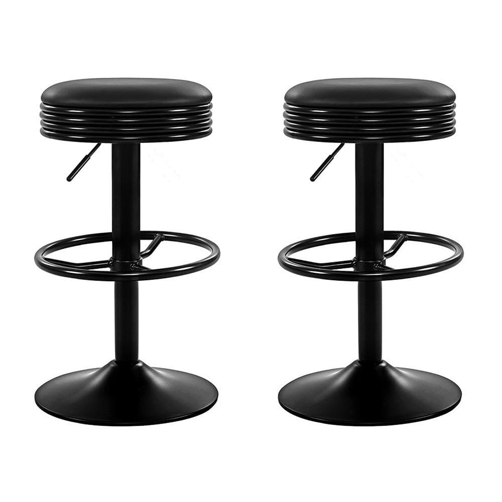 Harley Davidson Shield Black Table & Bar Stool Set Retro Bar Stools