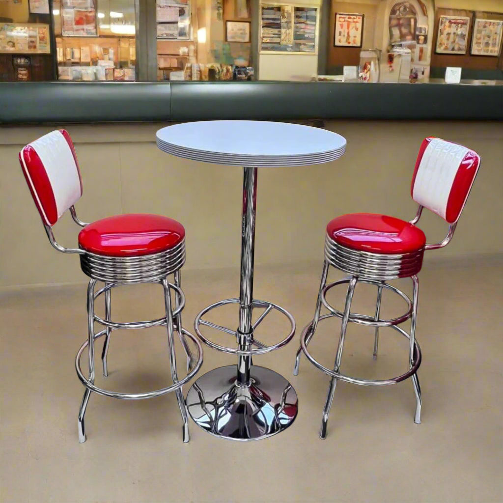 1950 Retro Diner Bar Table Stool set furniture