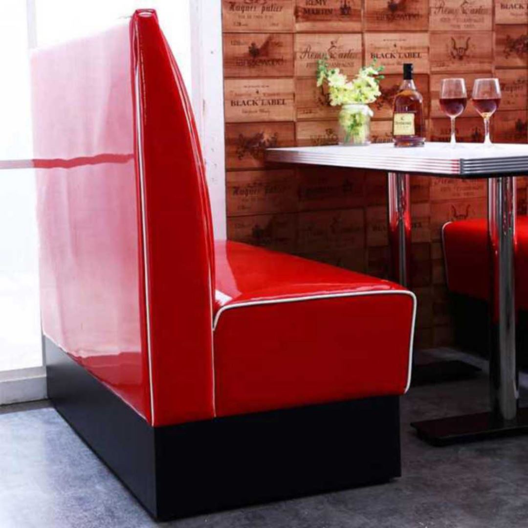 1950 Corner Cafe Diner Booth- 2 Sofa & 1 Corner Sofa & 1 Table & 3 chairs furniture