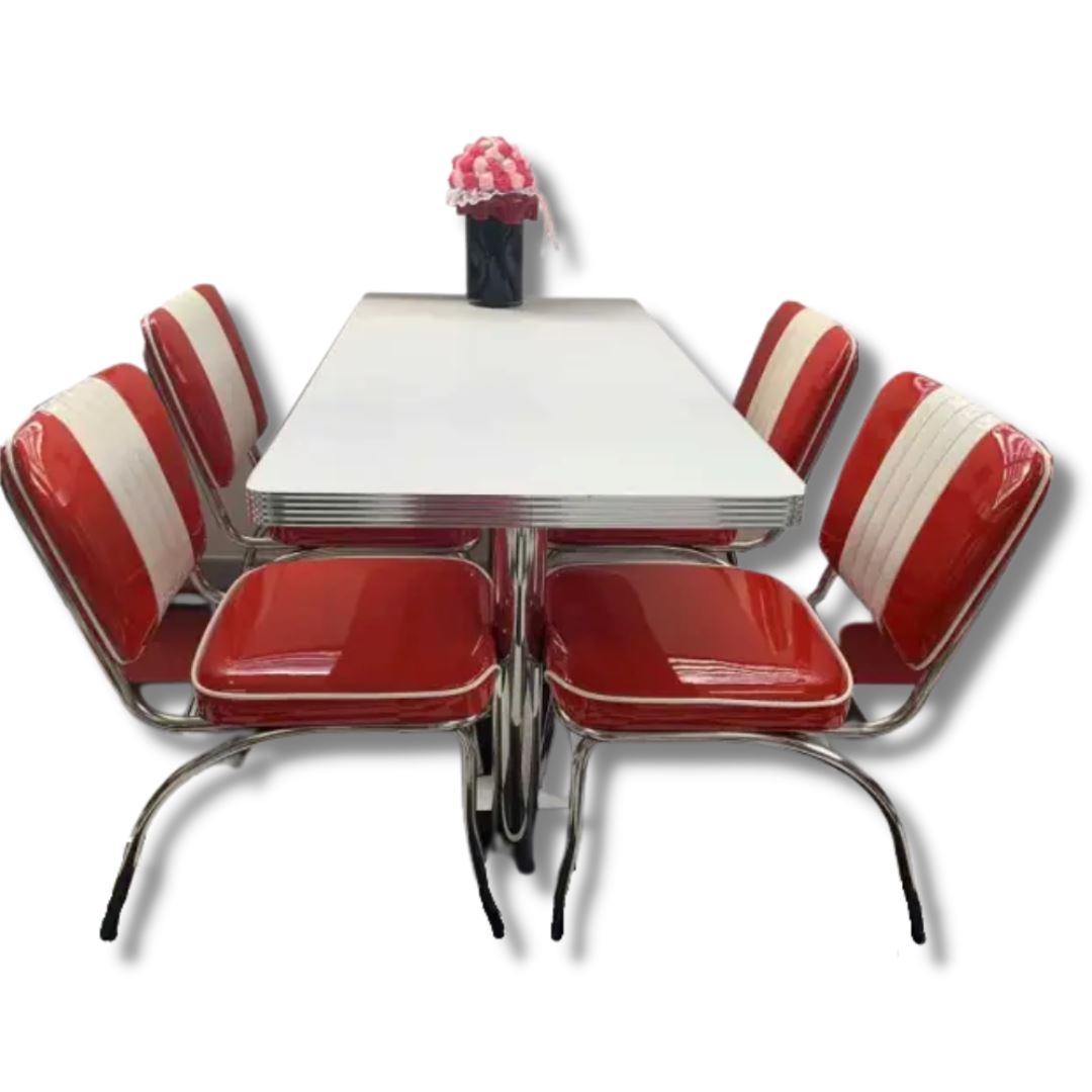 1950 Retro Cafe Diner Set - 4 Chairs & 1 Table furniture