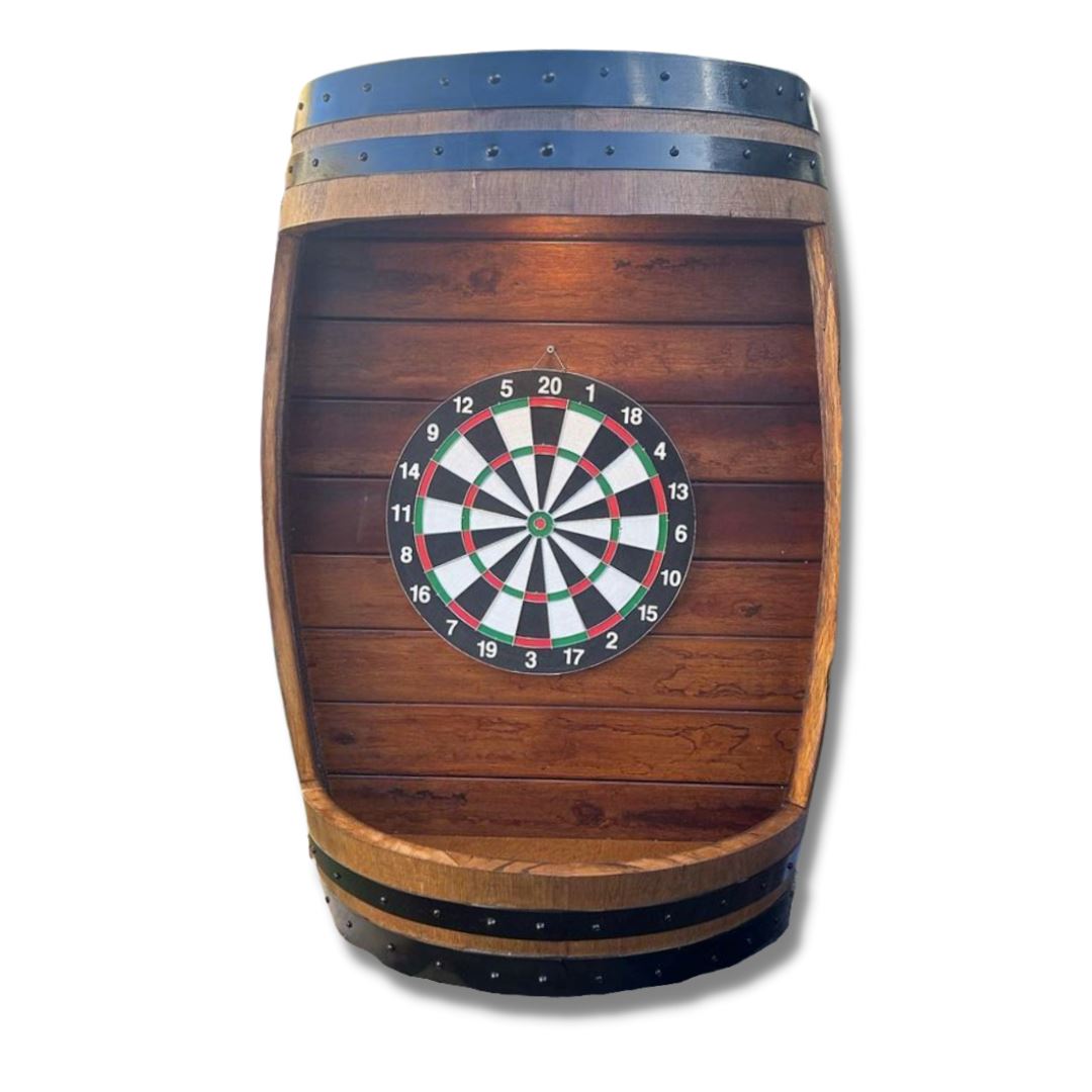 Bundaberg Rum Wine Barrel Dart Board Cabinet Wine Barrel Dart Board