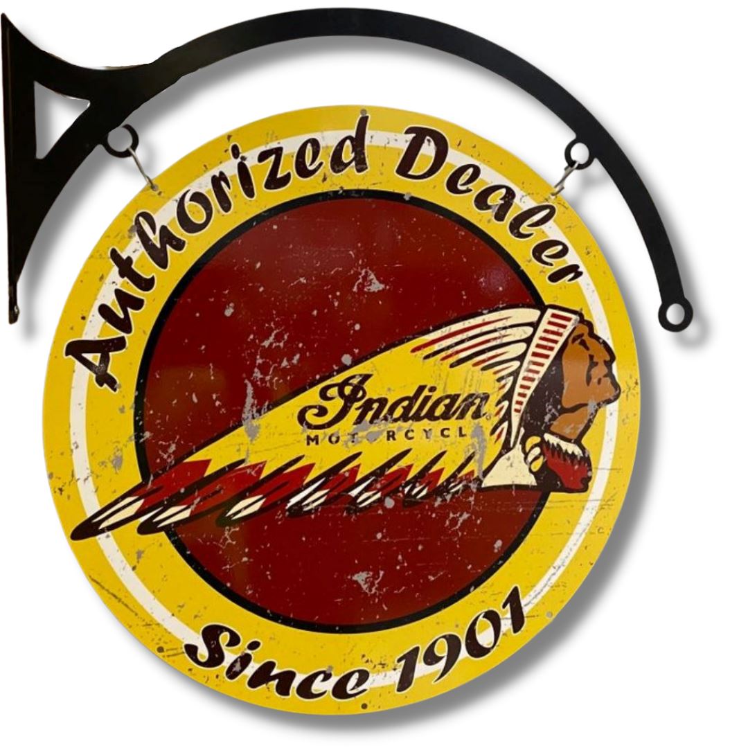 Indian Classic Sign Double Sided Round Metal Signs