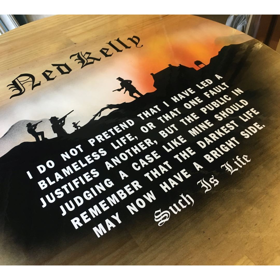 Hand Made Custom Ned Kelly Drum Table Furniture