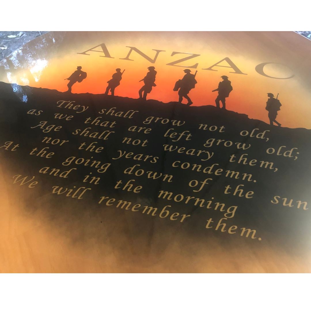 Hand Made Custom Anzac Tribute Drum Table Furniture