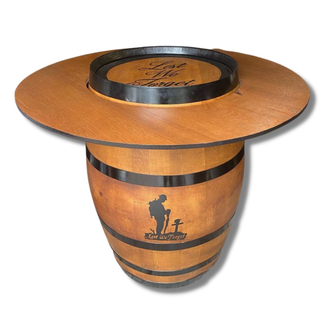 Anzac Tribute Branded Wine Barrel Wine Barrel