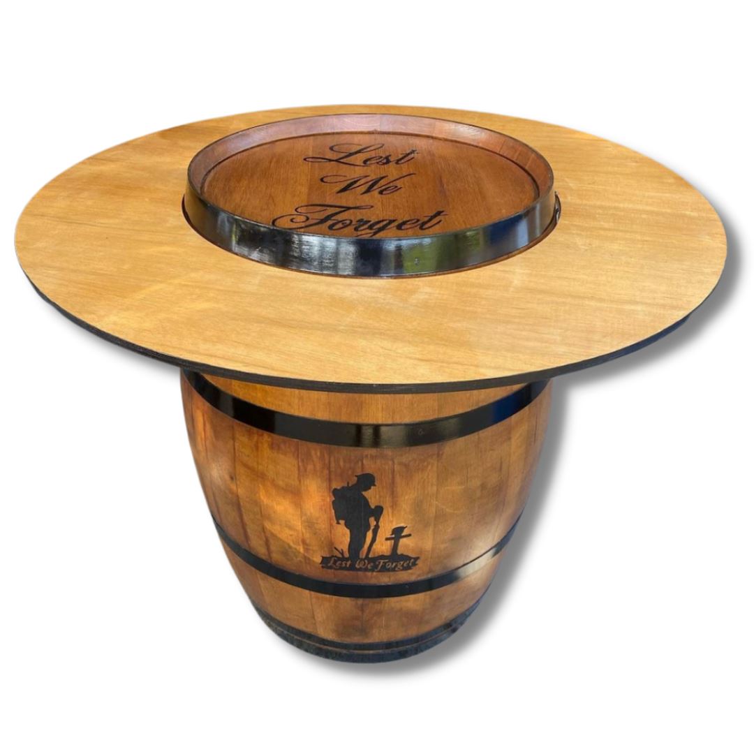 Anzac Tribute Branded Wine Barrel Wine Barrel