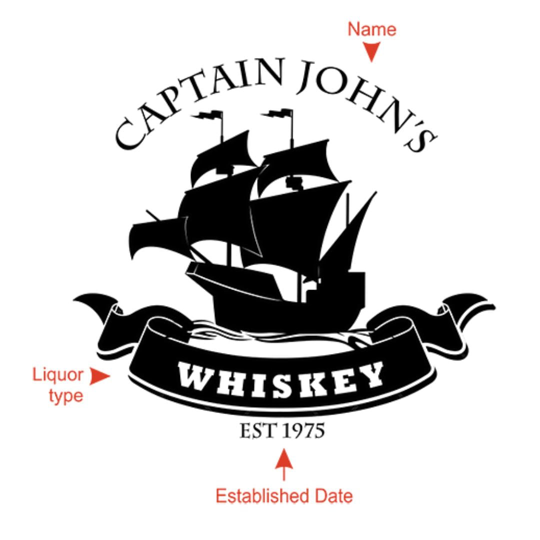 Mini Oak Barrel with Personalised Captainrs
