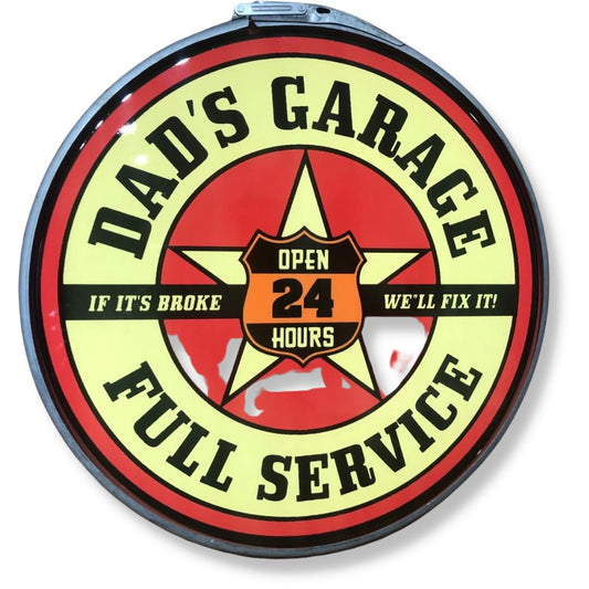 Dads Garage Drum Lid Sign sign