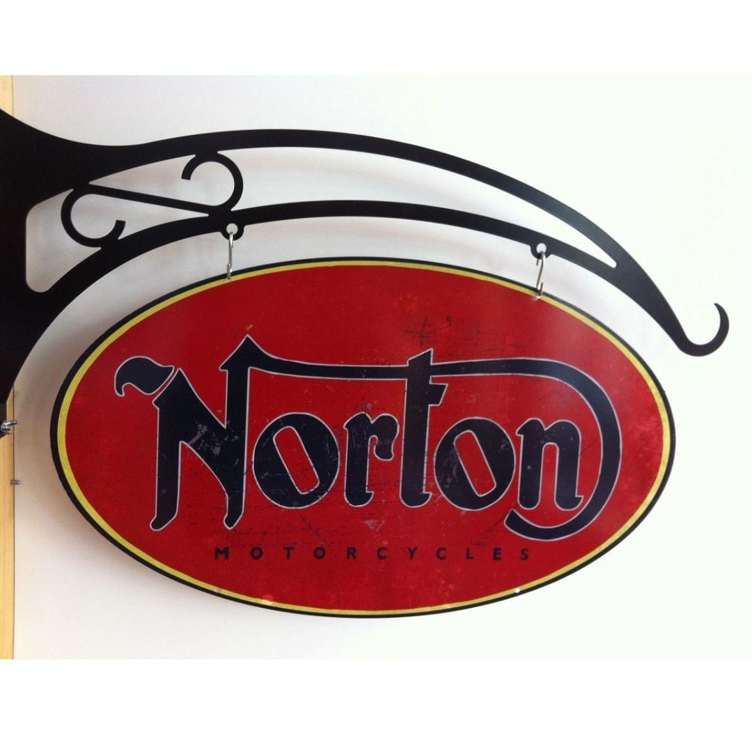 Norton Oval Design Hanging Sign Metal Signs