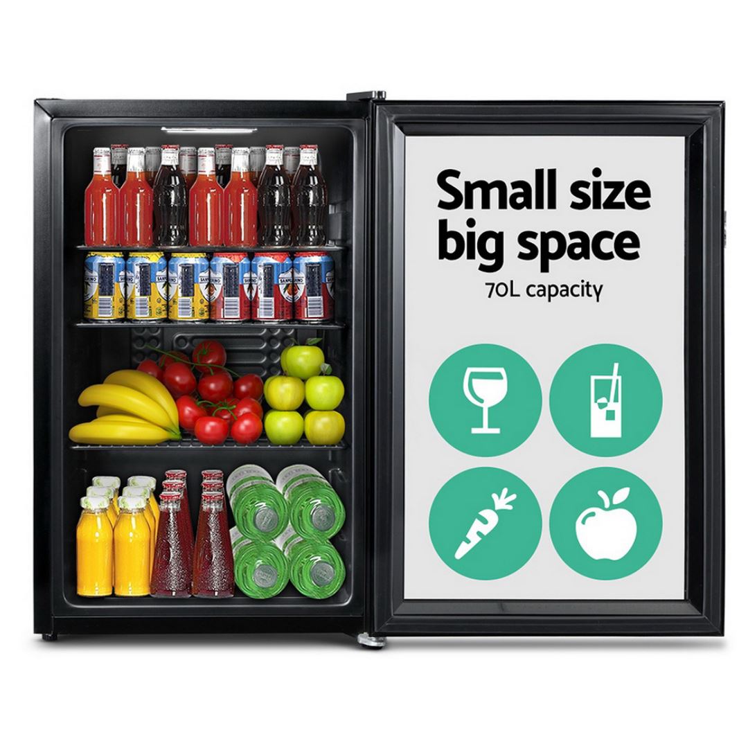 Aswan 70L Glass Door Bar Fridge Refridgerators