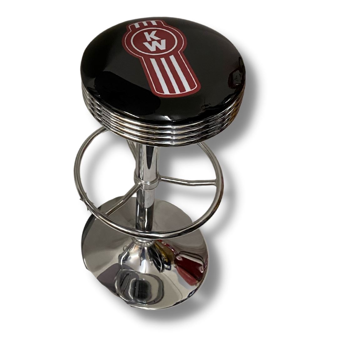 Kenworth Truck Retro Bar Stool Black Retro Bar Stools Chrome