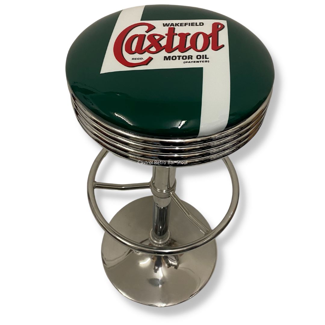 Castrol Retro Bar Stool Retro Bar Stools Chrome