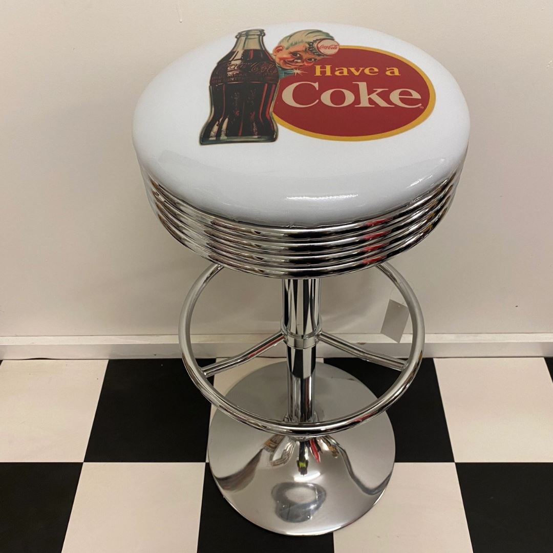 Coca Cola Coke Sprite Boy Premium Retro Bar Stool Retro Bar Stools