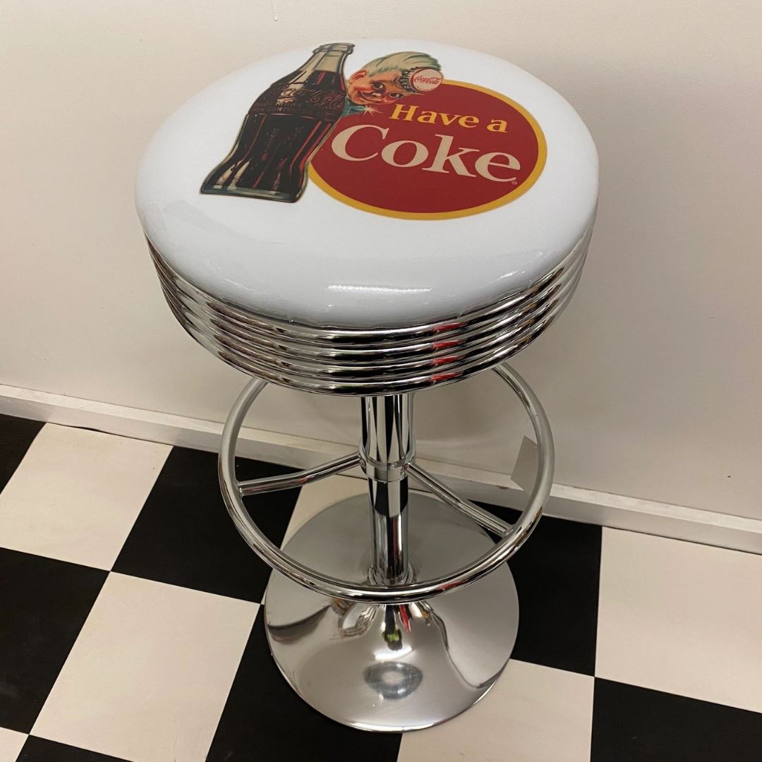 Coca Cola Coke Sprite Boy Premium Retro Bar Stool Retro Bar Stools