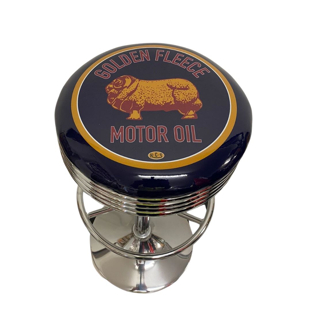 Golden Fleece Motor Oil Premium Retro Bar Stool Retro Bar Stools