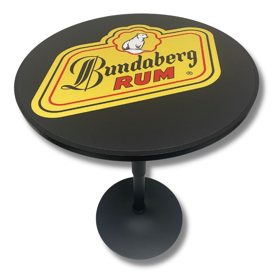 Bundaberg Bundy Rum Black Bar Table Bar Table