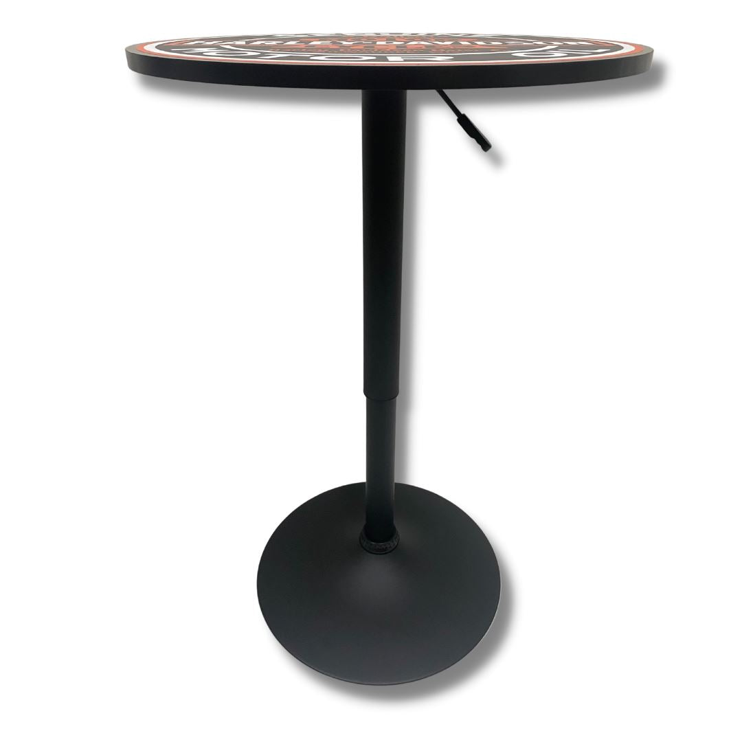 Harley Davidson Motor Oil Black Bar Table Bar Table