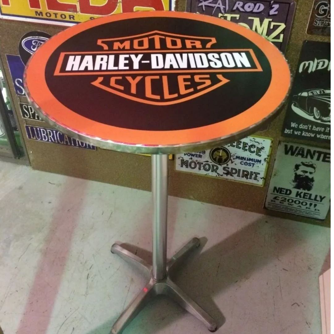 Harley Davidson Shield Bar Table Bar Table