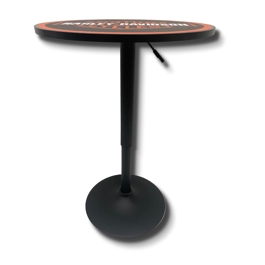 Harley Davidson Shield Black Bar Table Bar Table