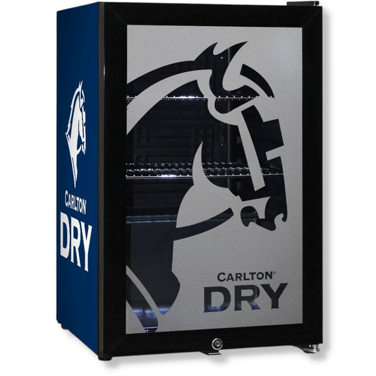 Carlton Dry 70LT Branded Glass Door Bar Fridge With Cool Frosted Door Logo Refrigerators