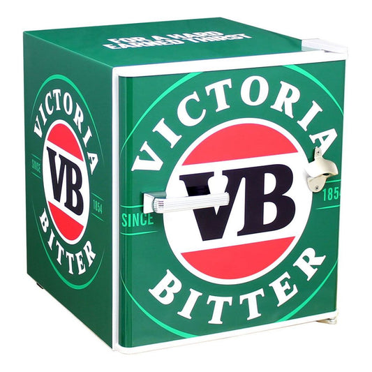 VB Victoria Bitter Retro Branded Mini Bar Fridge 46 Litre With Opener Refrigerators 