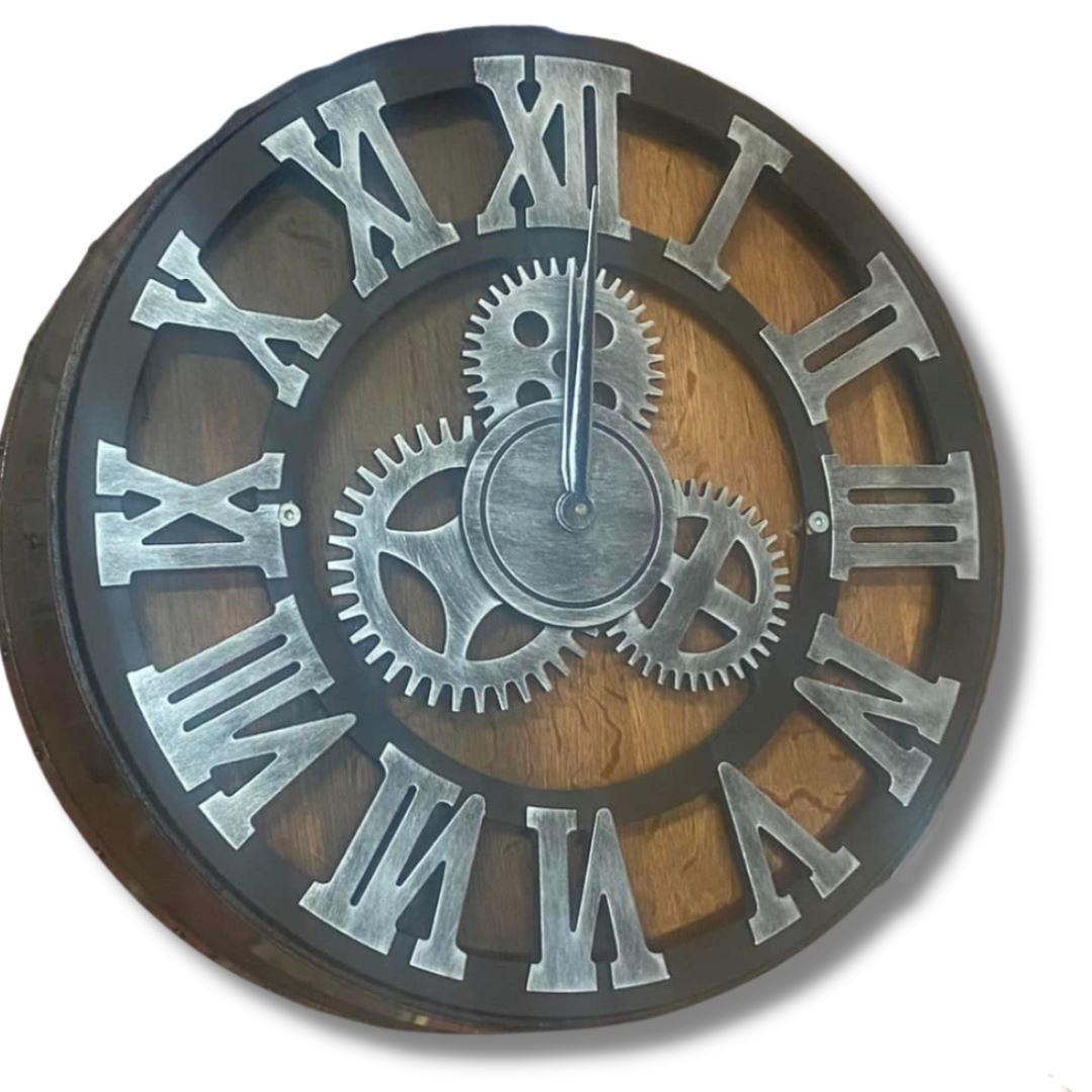 Wine Barrel Wall Clock Wine Barrel Clock Chrome