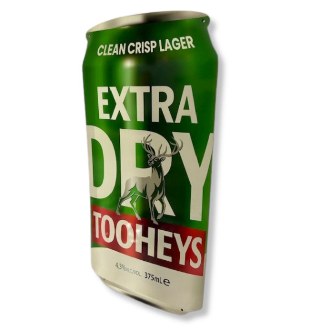 3D Beer Can Sign Metal Signs Tooheys Extra Dry 