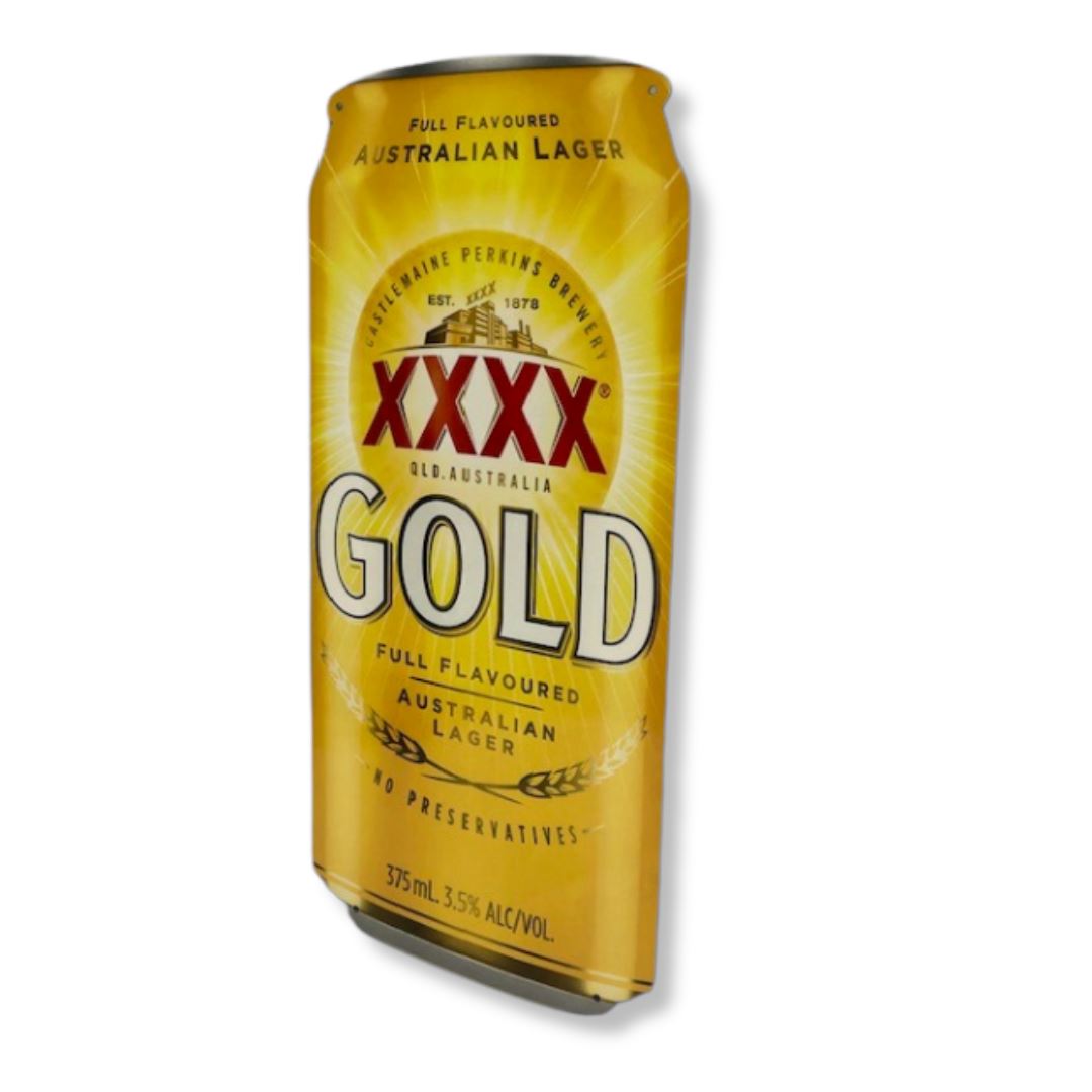 3D Beer Can Sign Metal Signs XXXX Gold 