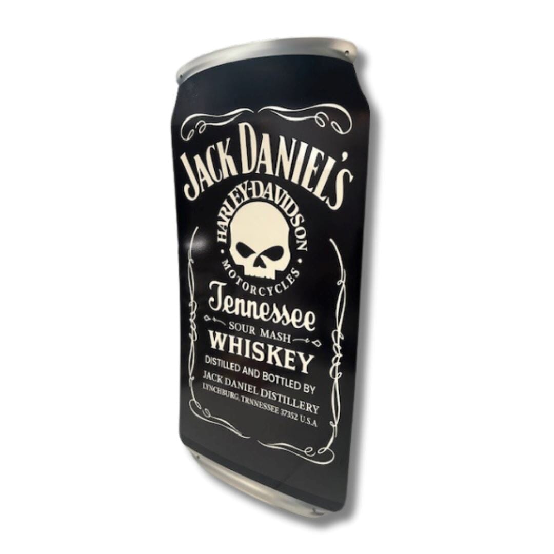 3D Jack Daniels / Harley Can Sign Metal Signs Black 