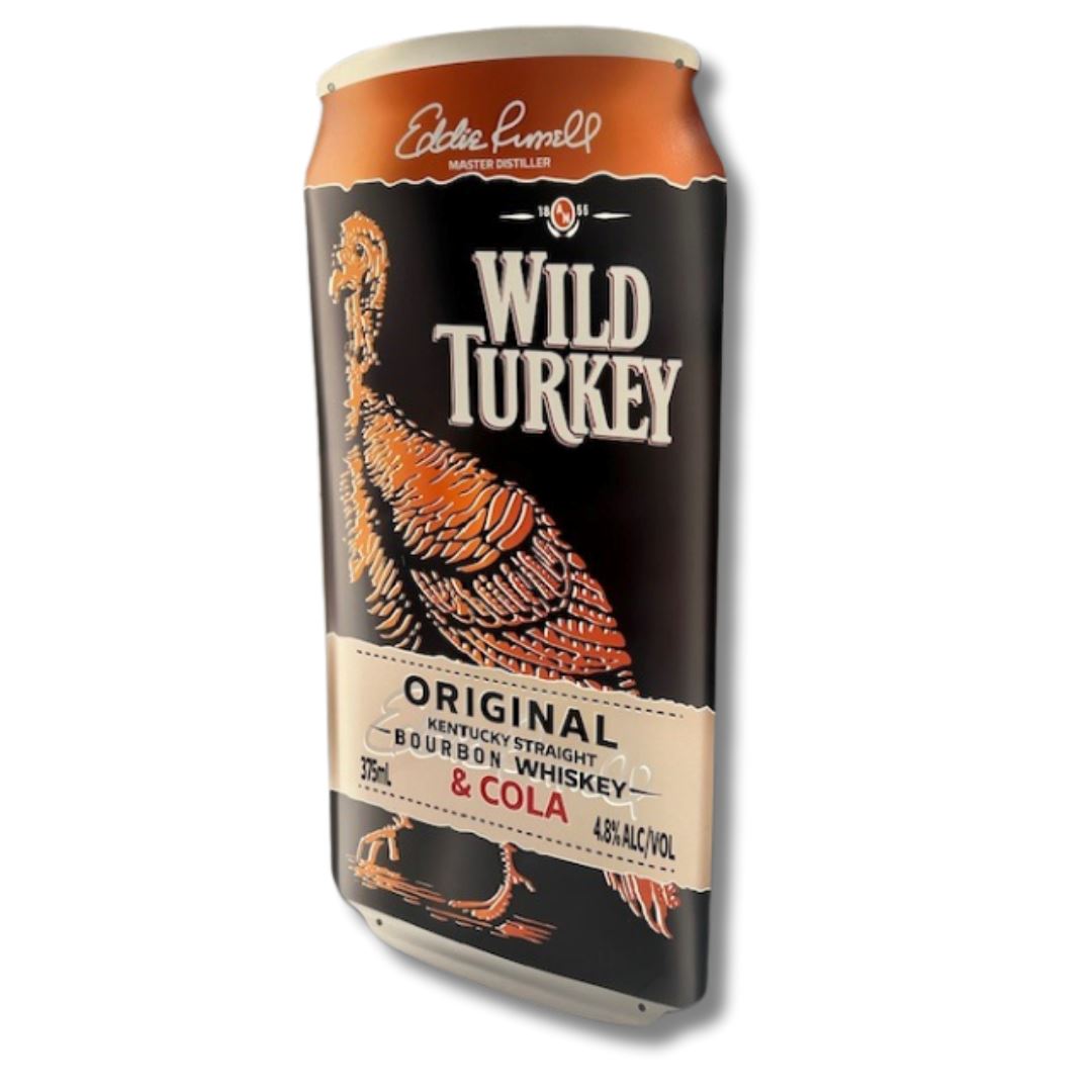 3D Spirit Can Sign Metal Signs Wild Turkey 