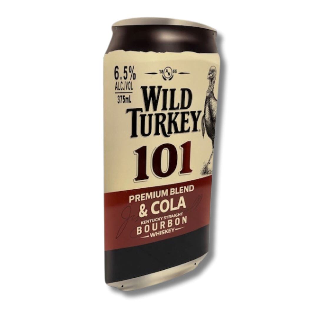 3D Wild Turkey 101 Can Sign Metal Signs 