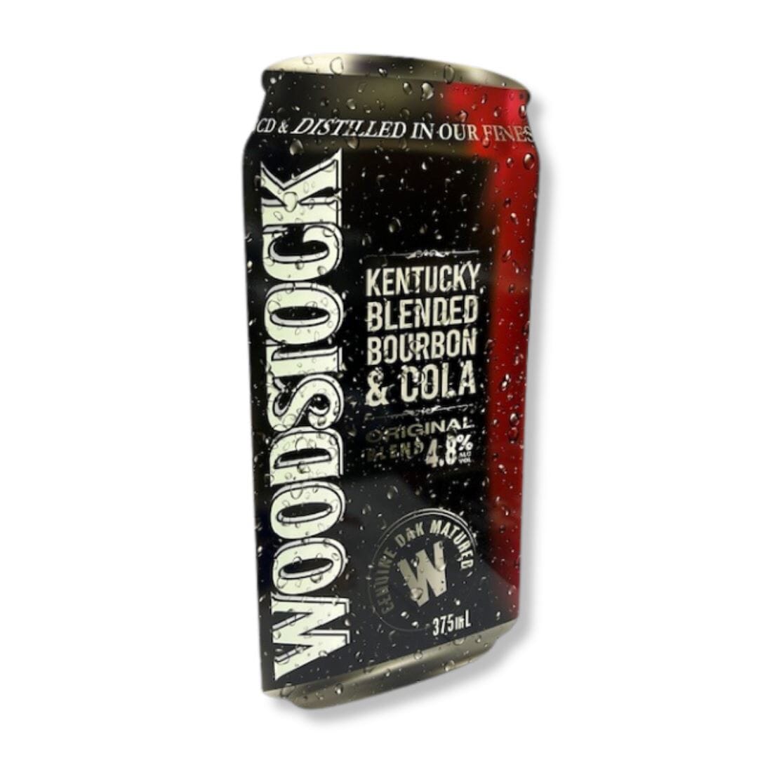 3D Woodstock Bourbon Can Sign Metal Signs 