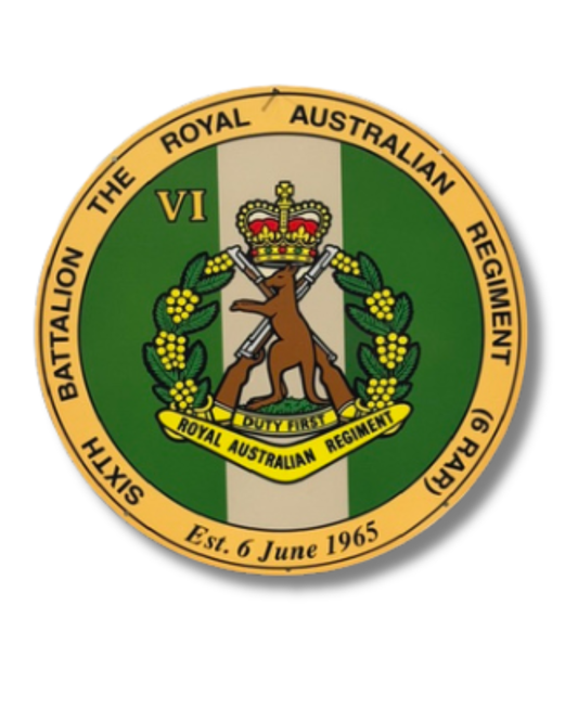 6th Battalion Single Sided Retro Sign Round