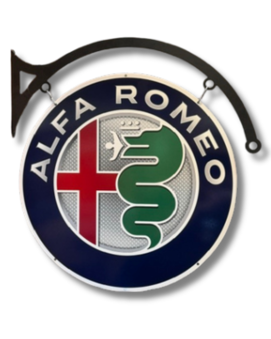 Alfa Romeo Retro Sign Round Double Sided