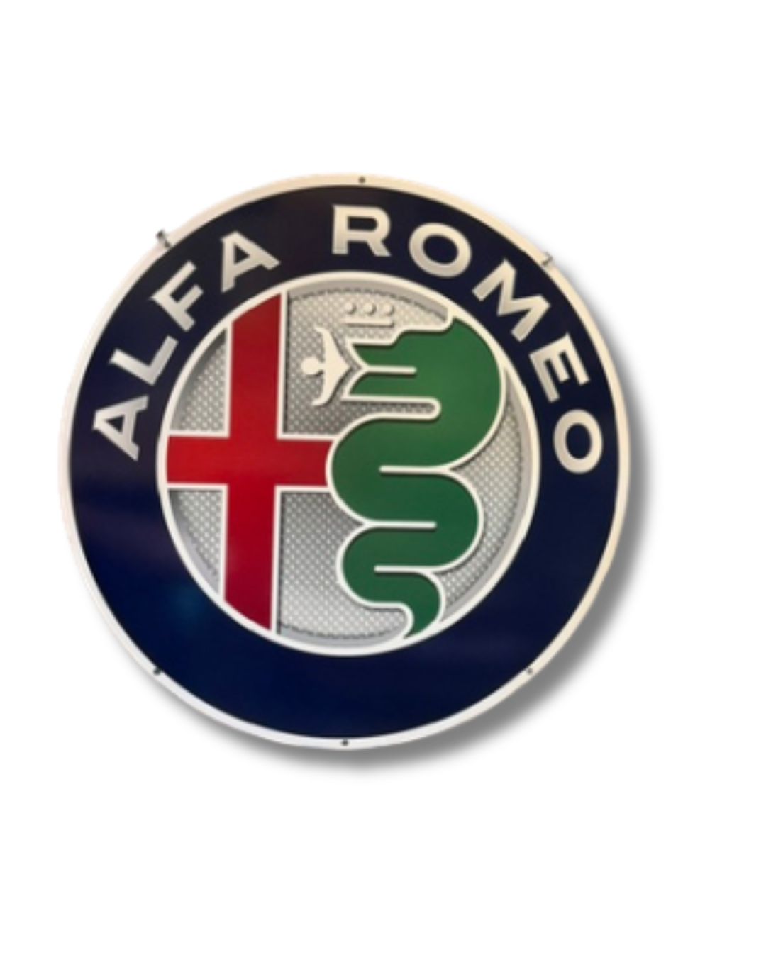Alfa Romeo Single Sided Retro Sign Round