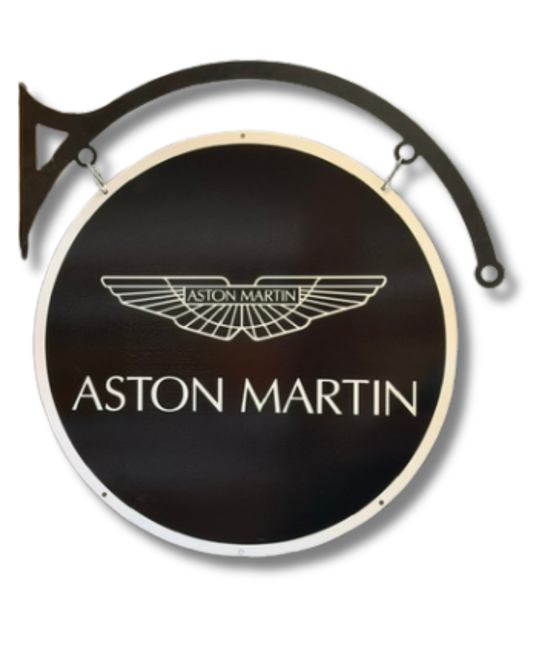 Aston Martin Retro Sign Round Double Sided