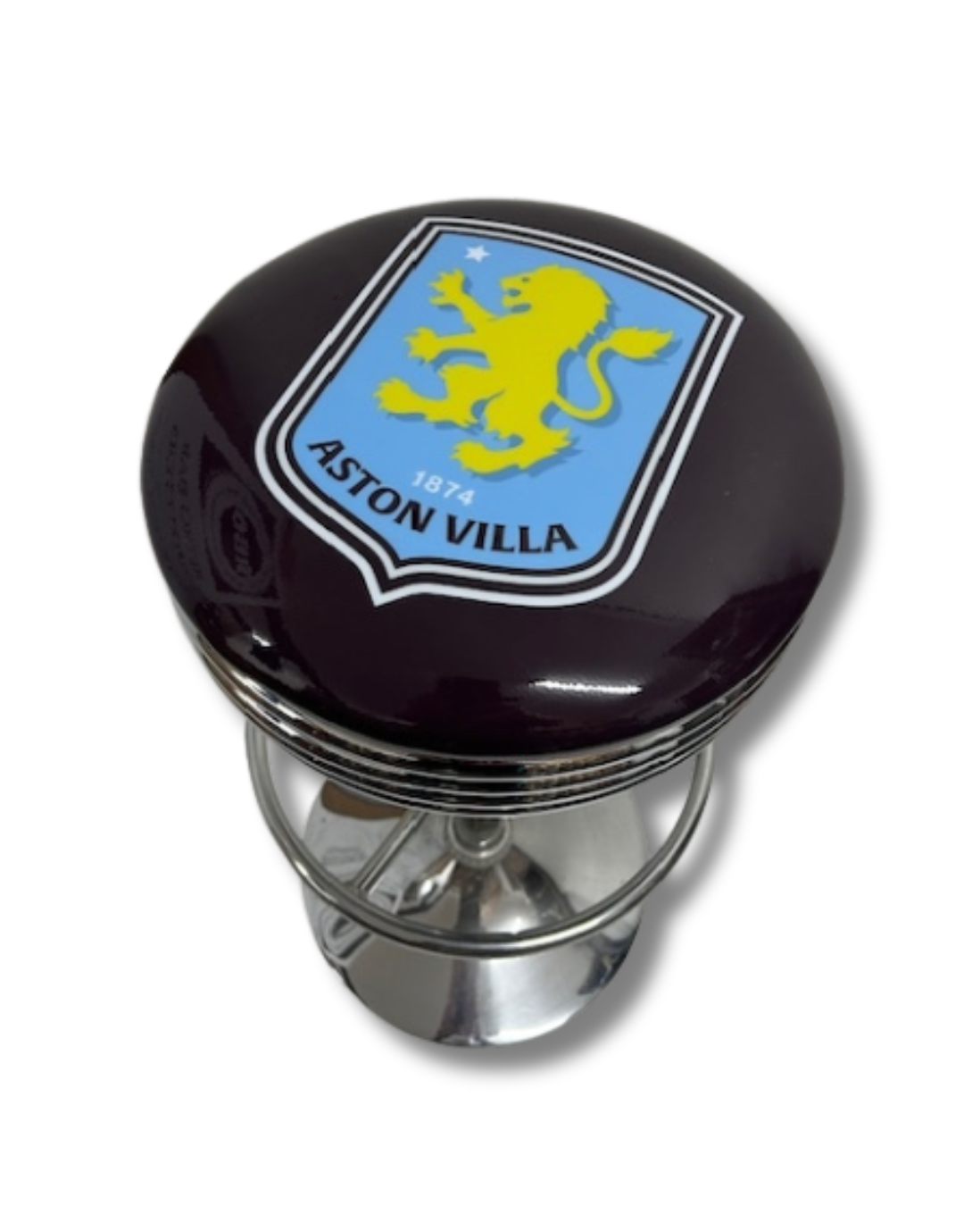 Aston Villa Retro Bar Stool Chrome